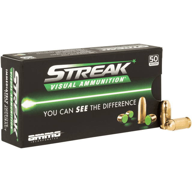 Ammo Inc Streak Visual GREEN 380 ACP 100 gr Total Metal Case 50 Per Box Ammo Inc Streak Visual GREEN 380 ACP 100 gr Total Metal Case 50 Per Box