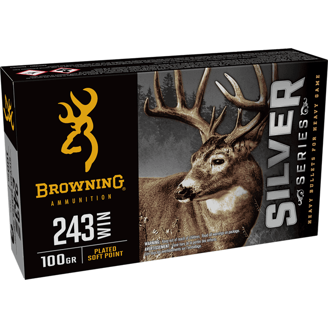 Browning Ammo Silver 243 Win 100 gr 20 Per Box Browning Ammo Silver 243 Win 100 gr 20 Per Box