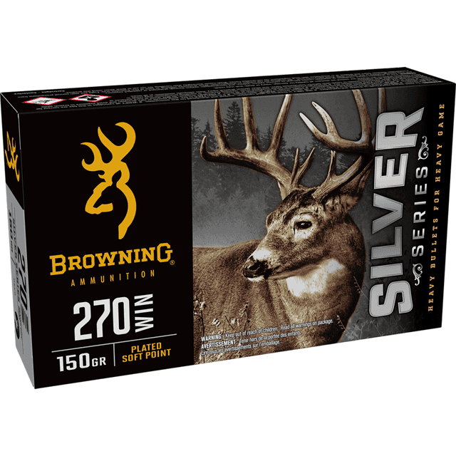 Browning Ammo Silver 270 Winchester 150 gr 20 Per Box Browning Ammo Silver 270 Winchester 150 gr 20 Per Box