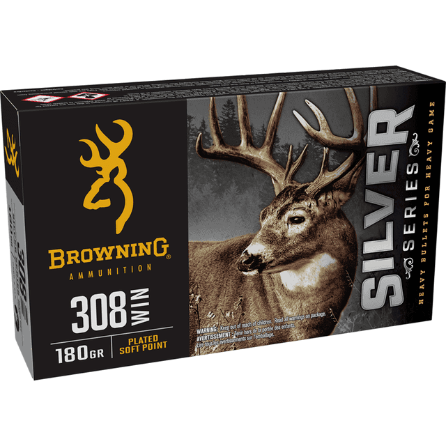 Browning Ammo Silver 308 Win 180 gr 20 Per Box Browning Ammo Silver 308 Win 180 gr 20 Per Box