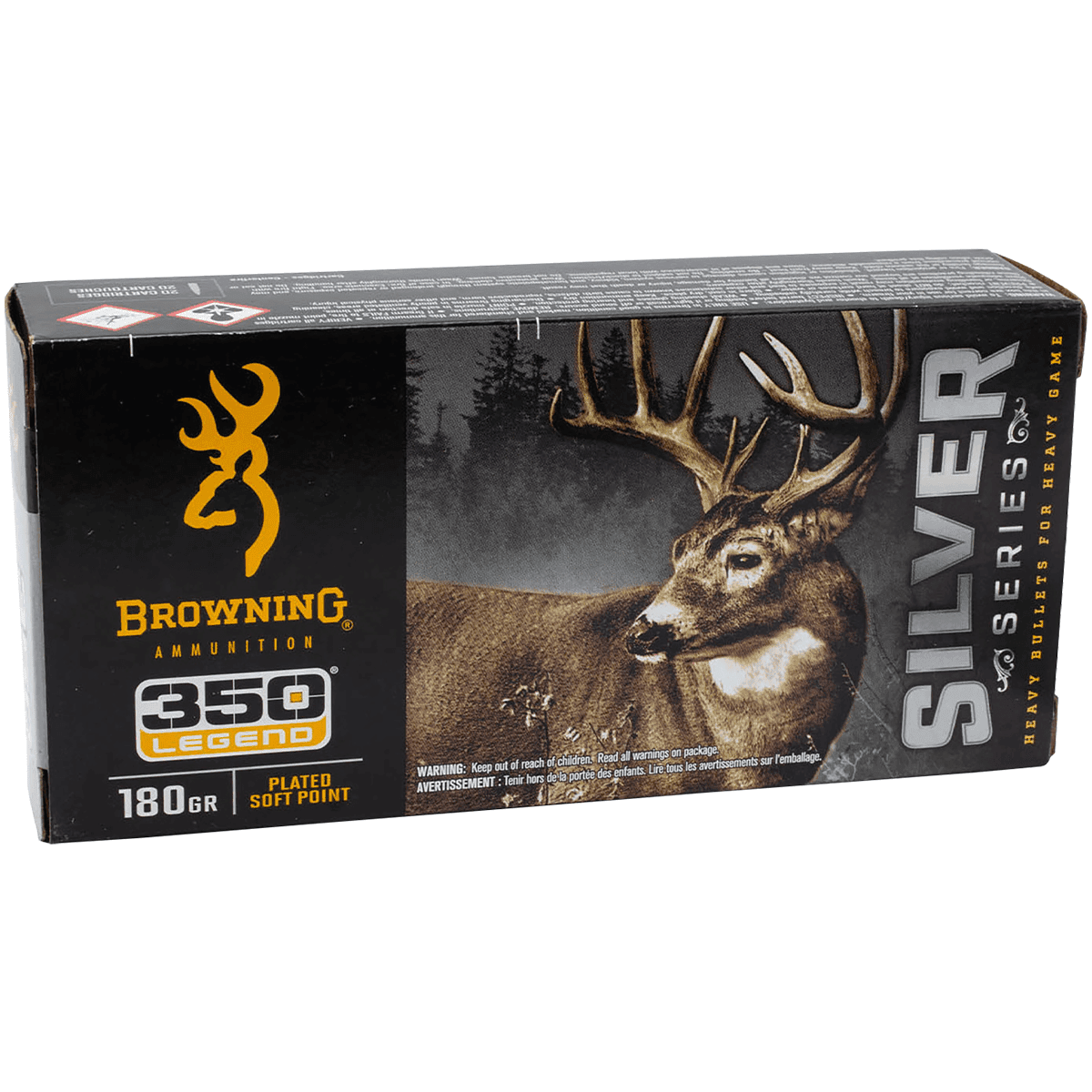 Browning Ammo B192603501 Silver 350 Legend 180 gr 20 Per Box Browning Ammo B192603501 Silver 350 Legend 180 gr 20 Per Box