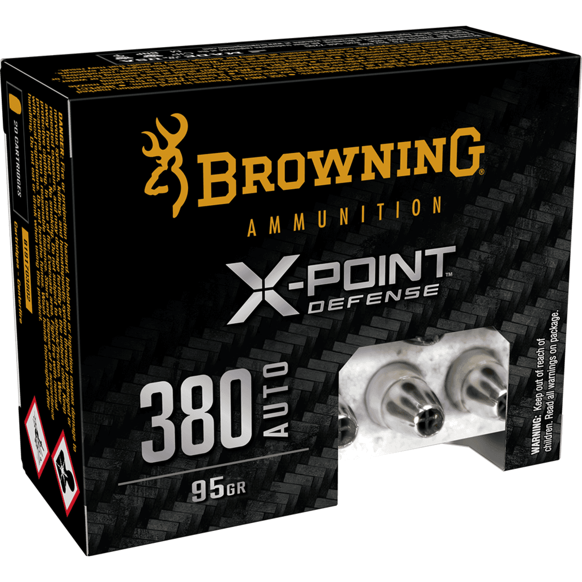 Browning Ammo X-Point 380 ACP 95 gr 20 Per Box Browning Ammo X-Point 380 ACP 95 gr 20 Per Box