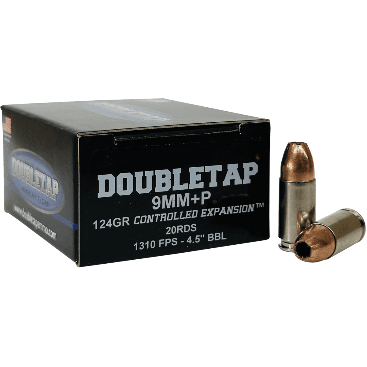 DoubleTap Ammunition 9mm +P 124 grain, 20 Per Box - 9MM124HP20 DoubleTap Ammunition 9mm +P 124 grain, 20 Per Box - 9MM124HP20