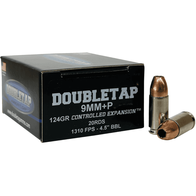 DoubleTap Ammunition 9mm +P 124 grain, 20 Per Box - 9MM124HP20 DoubleTap Ammunition 9mm +P 124 grain, 20 Per Box - 9MM124HP20
