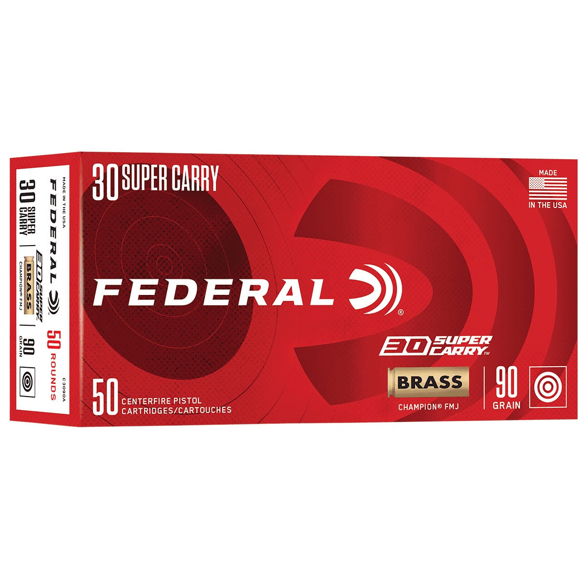Federal Champion 30 Super Carry 90 gr Full Metal Jacket 50 Per Box Federal Champion 30 Super Carry 90 gr Full Metal Jacket 50 Per Box