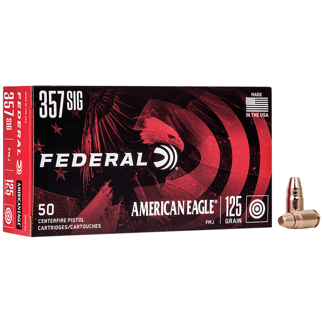 Federal American Eagle Handgun 357 Sig 125 gr Full Metal Jacket 50 Per Box Federal American Eagle Handgun 357 Sig 125 gr Full Metal Jacket 50 Per Box