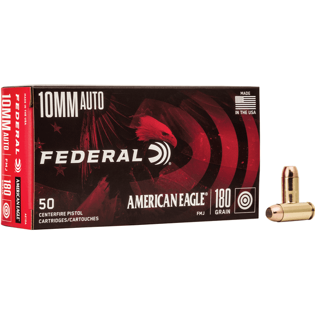 Federal AE10A American Eagle Handgun 10mm Auto 180 gr Full Metal Jacket 50 Per Box Federal AE10A American Eagle Handgun 10mm Auto 180 gr Full Metal Jacket 50 Per Box