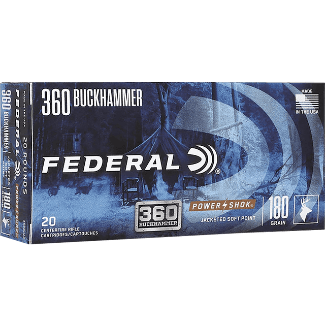 Federal Power-Shok Buckhammer 360 Buckhammer 180 gr 20 Per Box Federal Power-Shok Buckhammer 360 Buckhammer 180 gr 20 Per Box