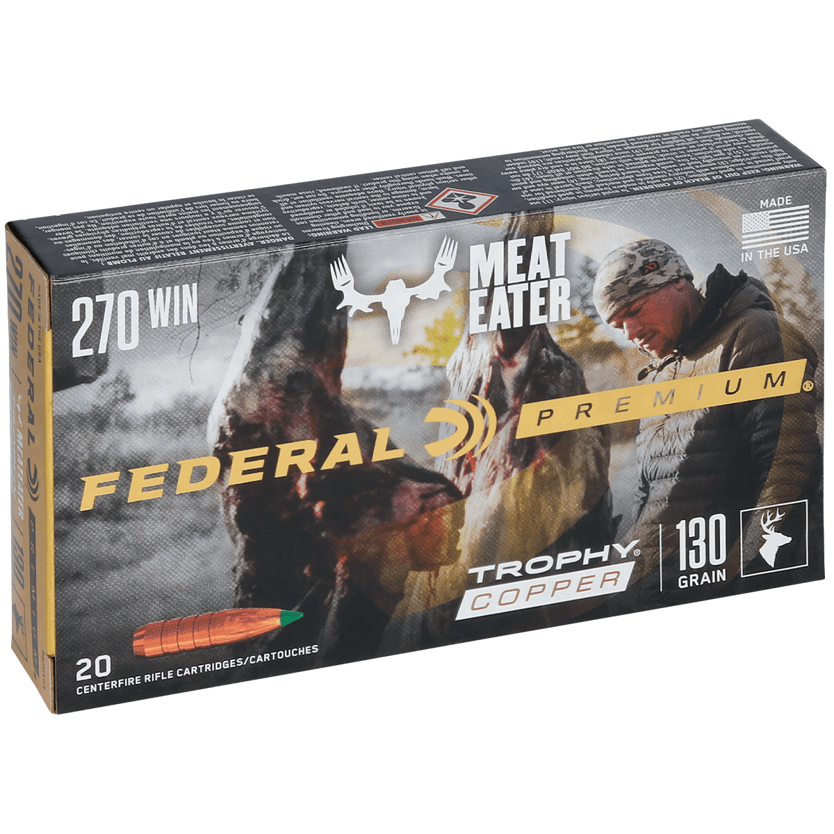 Federal P270TC1 Premium 270 Win 130 gr Trophy Copper 20 Per Box Federal P270TC1 Premium 270 Win 130 gr Trophy Copper 20 Per Box