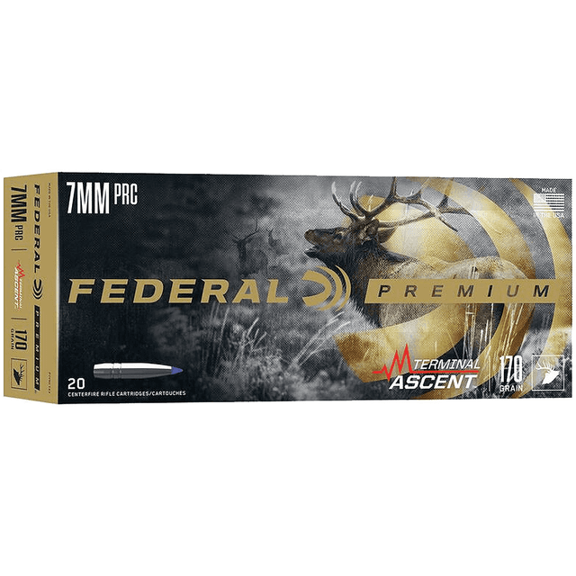 Federal Premium Terminal Ascent 7mm PRC 170 gr Terminal Ascent 20 Per Box Federal Premium Terminal Ascent 7mm PRC 170 gr Terminal Ascent 20 Per Box