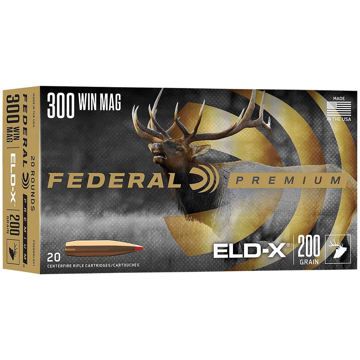 Federal Premium ELD-X 300 Win Mag 200 gr Extremely Low Drag eXpanding 20 Per Box Federal Premium ELD-X 300 Win Mag 200 gr Extremely Low Drag eXpanding 20 Per Box