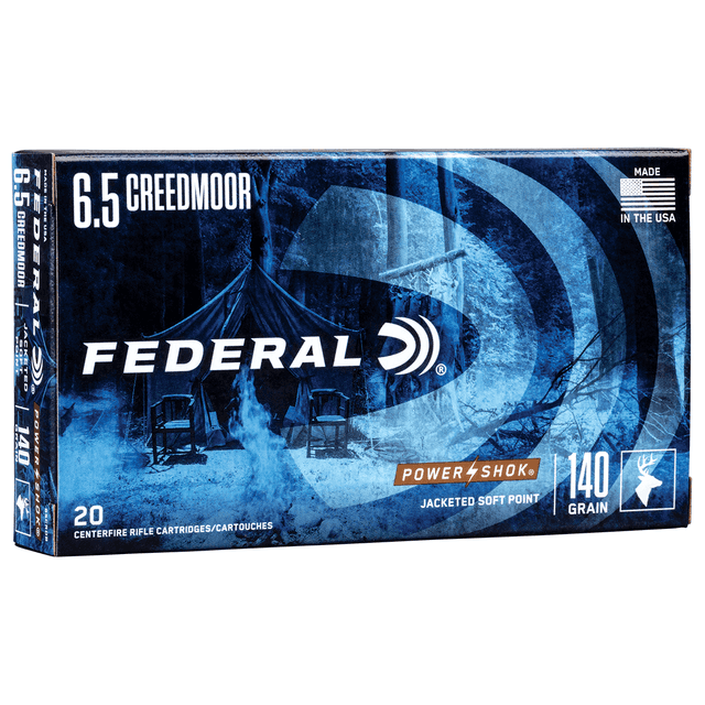 Federal Power-Shok 6.5 Creedmoor 140 gr Jacketed Soft Point 20 Per Box Federal Power-Shok 6.5 Creedmoor 140 gr Jacketed Soft Point 20 Per Box