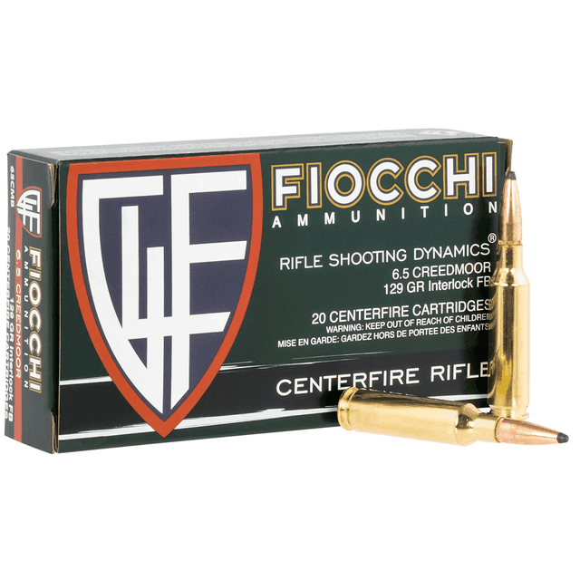 Fiocchi Field Dynamics 6.5 Creedmoor 129 gr Pointed Soft Point 20 Per Box Fiocchi Field Dynamics 6.5 Creedmoor 129 gr Pointed Soft Point 20 Per Box