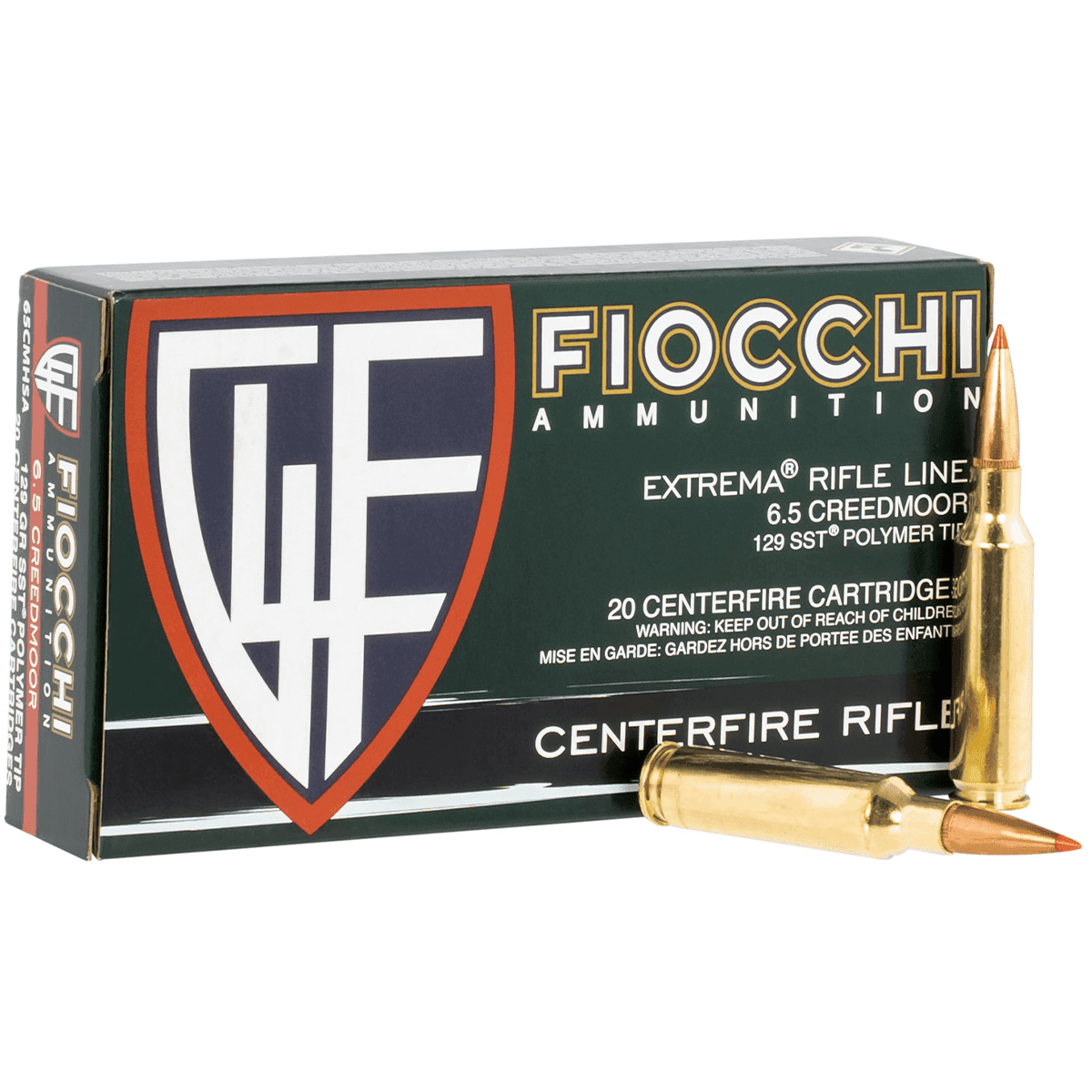 Fiocchi Hyperformance 6.5 Creedmoor 129 gr Super Shock Tip 20 Per Box Fiocchi Hyperformance 6.5 Creedmoor 129 gr Super Shock Tip 20 Per Box