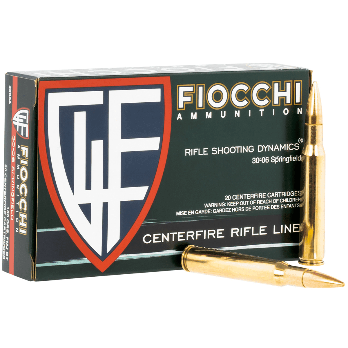 Fiocchi Range Dynamics 30-06 Springfield 150 gr Full Metal Jacket Boat Tail 20 Per Box Fiocchi Range Dynamics 30-06 Springfield 150 gr Full Metal Jacket Boat Tail 20 Per Box