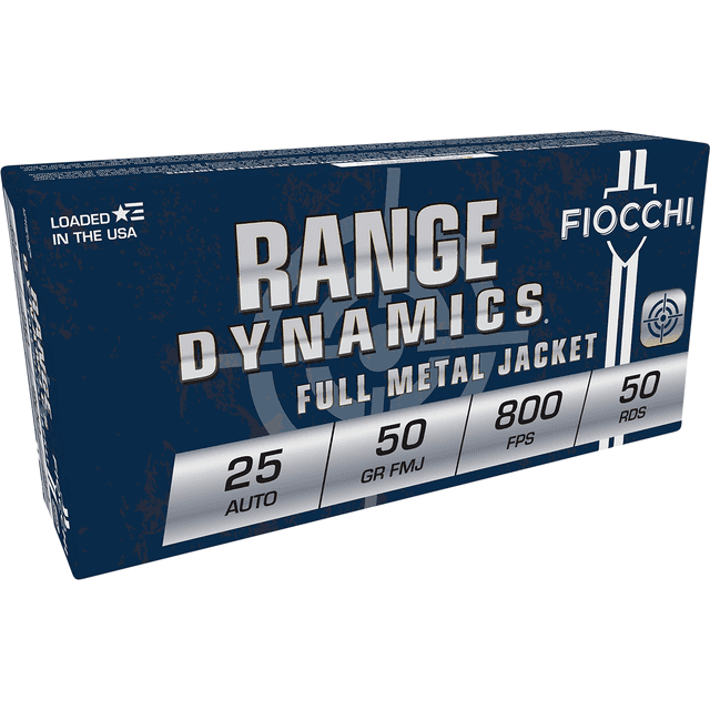 Fiocchi Range Dynamics 25 ACP 50 gr Full Metal Jacket 50 Per Bo Fiocchi Range Dynamics 25 ACP 50 gr Full Metal Jacket 50 Per Bo