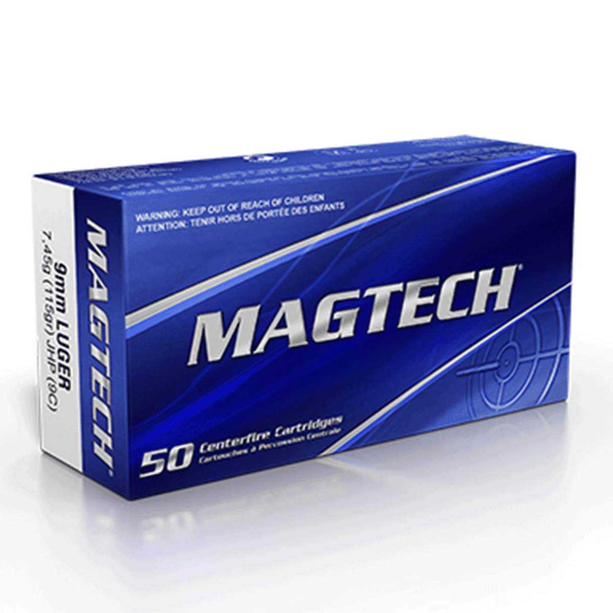 Magtech 9mm Luger 115 gr Jacket Hollow Point 50rd Magtech 9mm Luger 115 gr Jacket Hollow Point 50rd