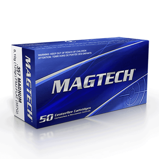 Magtech 357 Mag 125 gr Full Metal Jacket Flat Point 50rd Magtech 357 Mag 125 gr Full Metal Jacket Flat Point 50rd