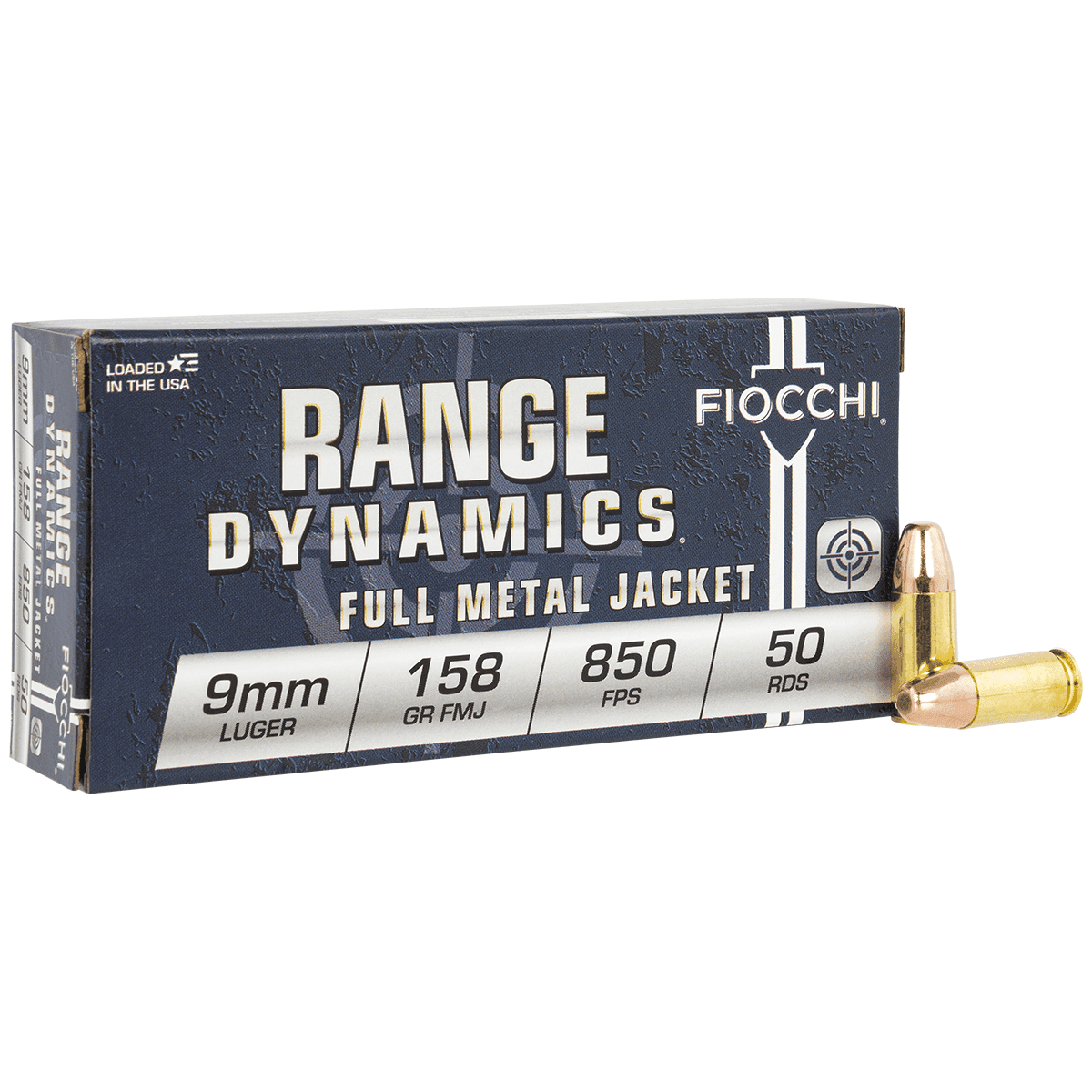 Fiocchi 9APE Range Dynamics 9mm Luger 158 gr Full Metal Jacket 50 Per Box Fiocchi 9APE Range Dynamics 9mm Luger 158 gr Full Metal Jacket 50 Per Box
