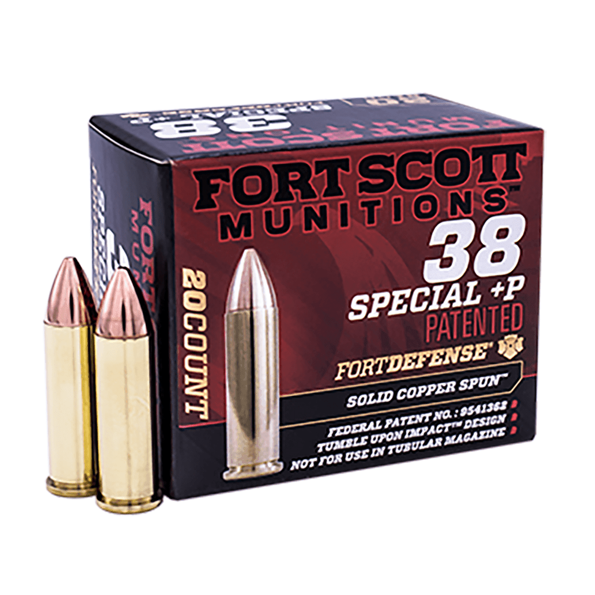 Fort Scott Munitions 38+P081SCV Tumble Upon Impact (TUI) 38 Special +P 81 gr Solid Copper Spun 20 Per Box Fort Scott Munitions 38+P081SCV Tumble Upon Impact (TUI) 38 Special +P 81 gr Solid Copper Spun 20 Per Box