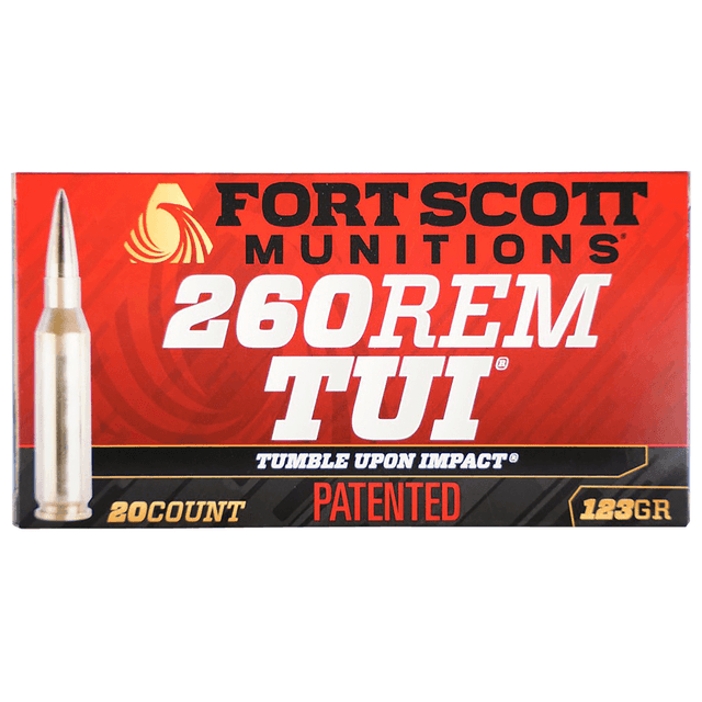 Fort Scott Munitions 260123SCV2 Tumble Upon Impact (TUI) 260 Rem 123 gr Solid Copper Spun 20 Per Box Fort Scott Munitions 260123SCV2 Tumble Upon Impact (TUI) 260 Rem 123 gr Solid Copper Spun 20 Per Box