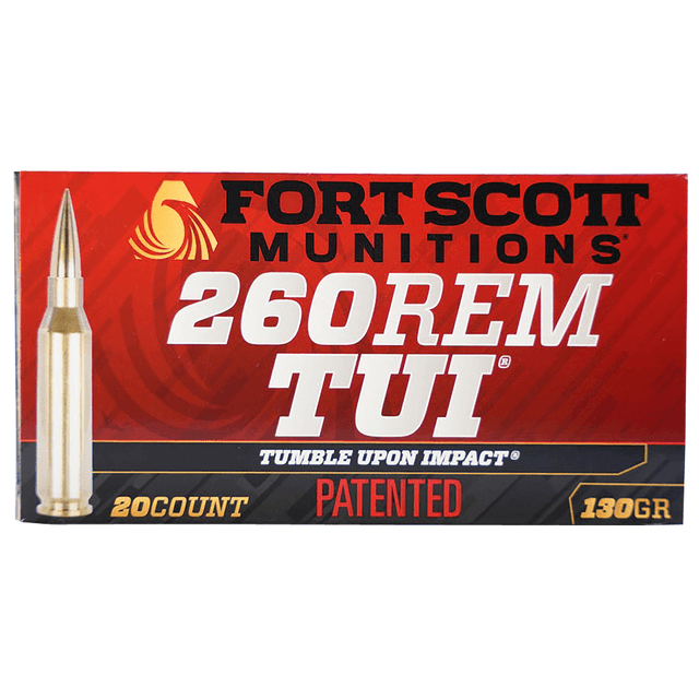 Fort Scott Munitions 260130SCV2 Tumble Upon Impact (TUI) 260 Rem 130 gr Solid Copper Spun 20 Per Box Fort Scott Munitions 260130SCV2 Tumble Upon Impact (TUI) 260 Rem 130 gr Solid Copper Spun 20 Per Box