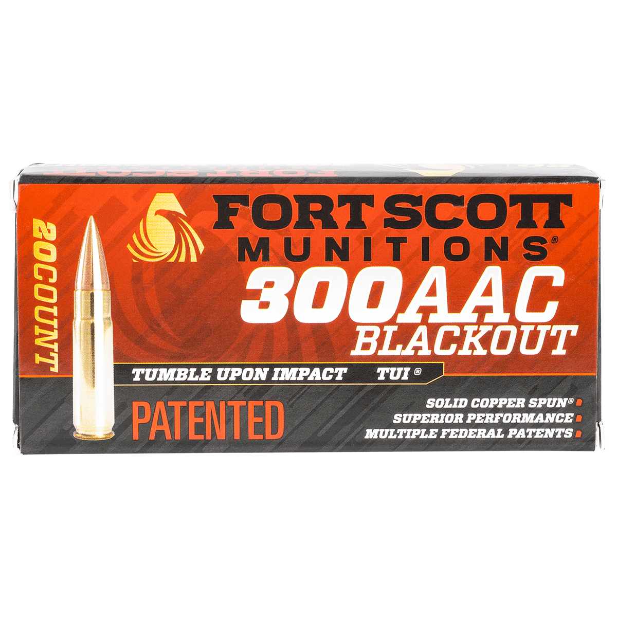 Fort Scott Munitions 300115SCV Tumble Upon Impact (TUI) 300 Blackout 115 gr Solid Copper Spun 20 Per Box Fort Scott Munitions 300115SCV Tumble Upon Impact (TUI) 300 Blackout 115 gr Solid Copper Spun 20 Per Box