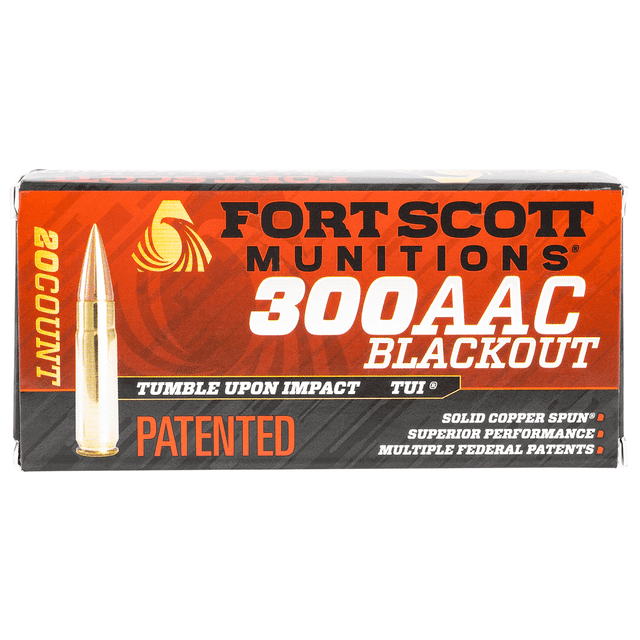 Fort Scott Munitions 300115SCV Tumble Upon Impact (TUI) 300 Blackout 115 gr Solid Copper Spun 20 Per Box Fort Scott Munitions 300115SCV Tumble Upon Impact (TUI) 300 Blackout 115 gr Solid Copper Spun 20 Per Box