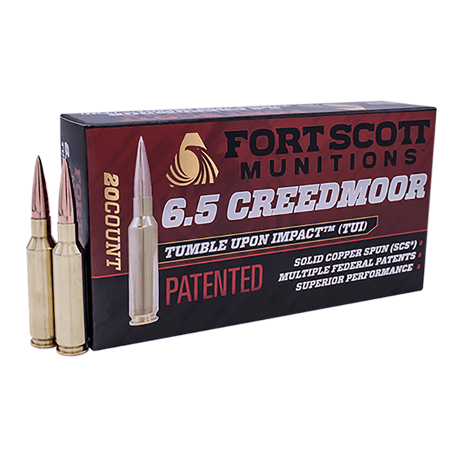 Fort Scott Munitions 65CM130SCV2 Tumble Upon Impact (TUI) Rifle 6.5 Creedmoor 130 gr Solid Copper Spun 20 Per Box Fort Scott Munitions 65CM130SCV2 Tumble Upon Impact (TUI) Rifle 6.5 Creedmoor 130 gr Solid Copper Spun 20 Per Box