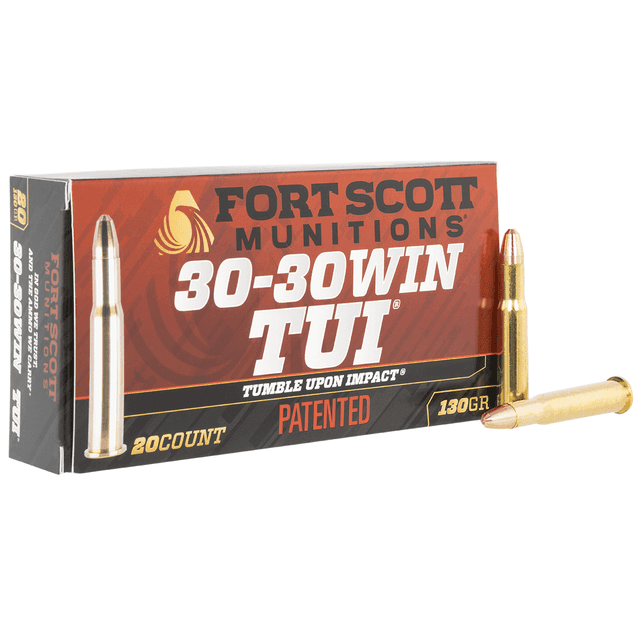 Fort Scott Munitions 3030130SCV Tumble Upon Impact (TUI) Rifle 30-30 Win 130 gr Solid Copper Spun 20 Per Box Fort Scott Munitions 3030130SCV Tumble Upon Impact (TUI) Rifle 30-30 Win 130 gr Solid Copper Spun 20 Per Box