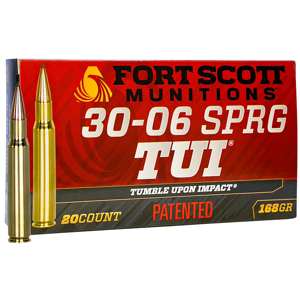 Fort Scott Munitions 3006168SCV Tumble Upon Impact (TUI) Rifle 30-06 Springfield 168 gr Solid Copper Spun 20 Per Box Fort Scott Munitions 3006168SCV Tumble Upon Impact (TUI) Rifle 30-06 Springfield 168 gr Solid Copper Spun 20 Per Box