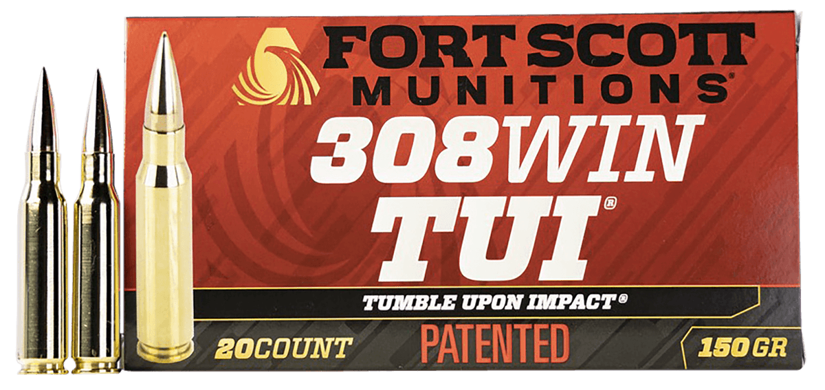 Fort Scott Munitions 308150SCV2 Tumble Upon Impact (TUI) Rifle 308 Win 150 gr Solid Copper Spun 20 Per Box Fort Scott Munitions 308150SCV2 Tumble Upon Impact (TUI) Rifle 308 Win 150 gr Solid Copper Spun 20 Per Box