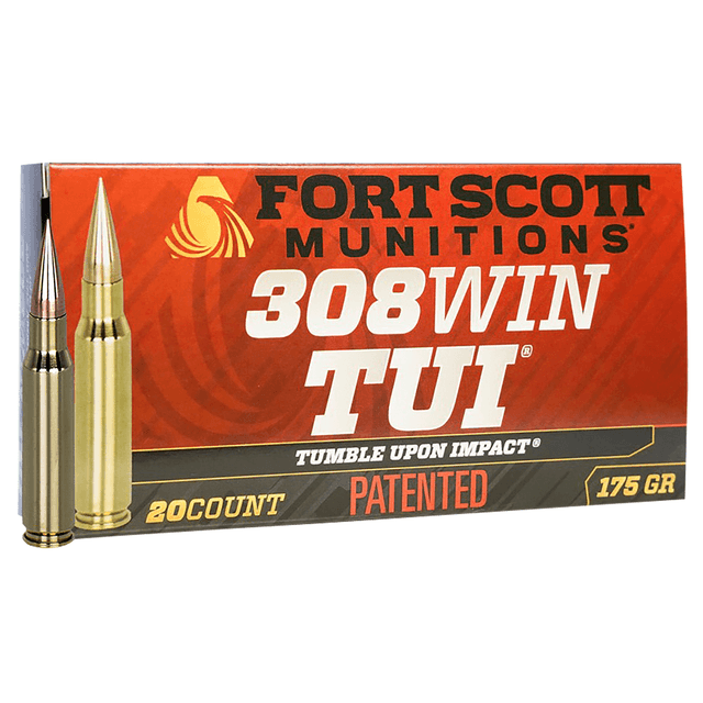 Fort Scott Munitions 308175SCV2 Tumble Upon Impact (TUI) Rifle 308 Win 175 gr Solid Copper Spun 20 Per Box Fort Scott Munitions 308175SCV2 Tumble Upon Impact (TUI) Rifle 308 Win 175 gr Solid Copper Spun 20 Per Box