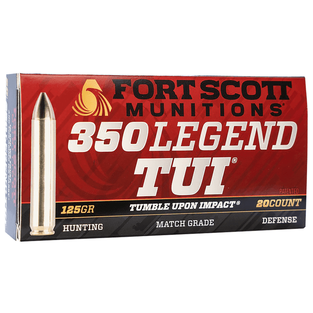 Fort Scott Munitions 350125SCV Tumble Upon Impact (TUI) Rifle 350 Legend 125 gr Solid Copper Spun 20 Per Box Fort Scott Munitions 350125SCV Tumble Upon Impact (TUI) Rifle 350 Legend 125 gr Solid Copper Spun 20 Per Box