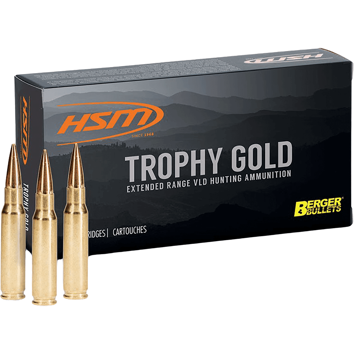 HSM Trophy Gold Extended Range 300 Win Mag 185 gr Berger Hunting VLD Match 20 Per Box HSM Trophy Gold Extended Range 300 Win Mag 185 gr Berger Hunting VLD Match 20 Per Box