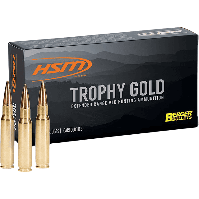 HSM Trophy Gold Extended Range 300 Win Mag 185 gr Berger Hunting VLD Match 20 Per Box HSM Trophy Gold Extended Range 300 Win Mag 185 gr Berger Hunting VLD Match 20 Per Box