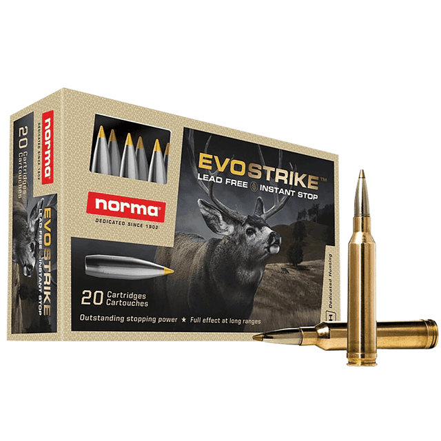 Norma Ammunition Dedicated Hunting Evostrike 7mm Rem Mag 127 gr Polymer Tip Boat Tail 20 Per Box Norma Ammunition Dedicated Hunting Evostrike 7mm Rem Mag 127 gr Polymer Tip Boat Tail 20 Per Box