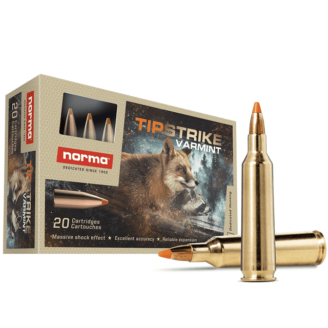 Norma Ammunition Dedicated Hunting Varmint 22-250 Rem 55 gr Polymer Tip 20 Per Box Norma Ammunition Dedicated Hunting Varmint 22-250 Rem 55 gr Polymer Tip 20 Per Box