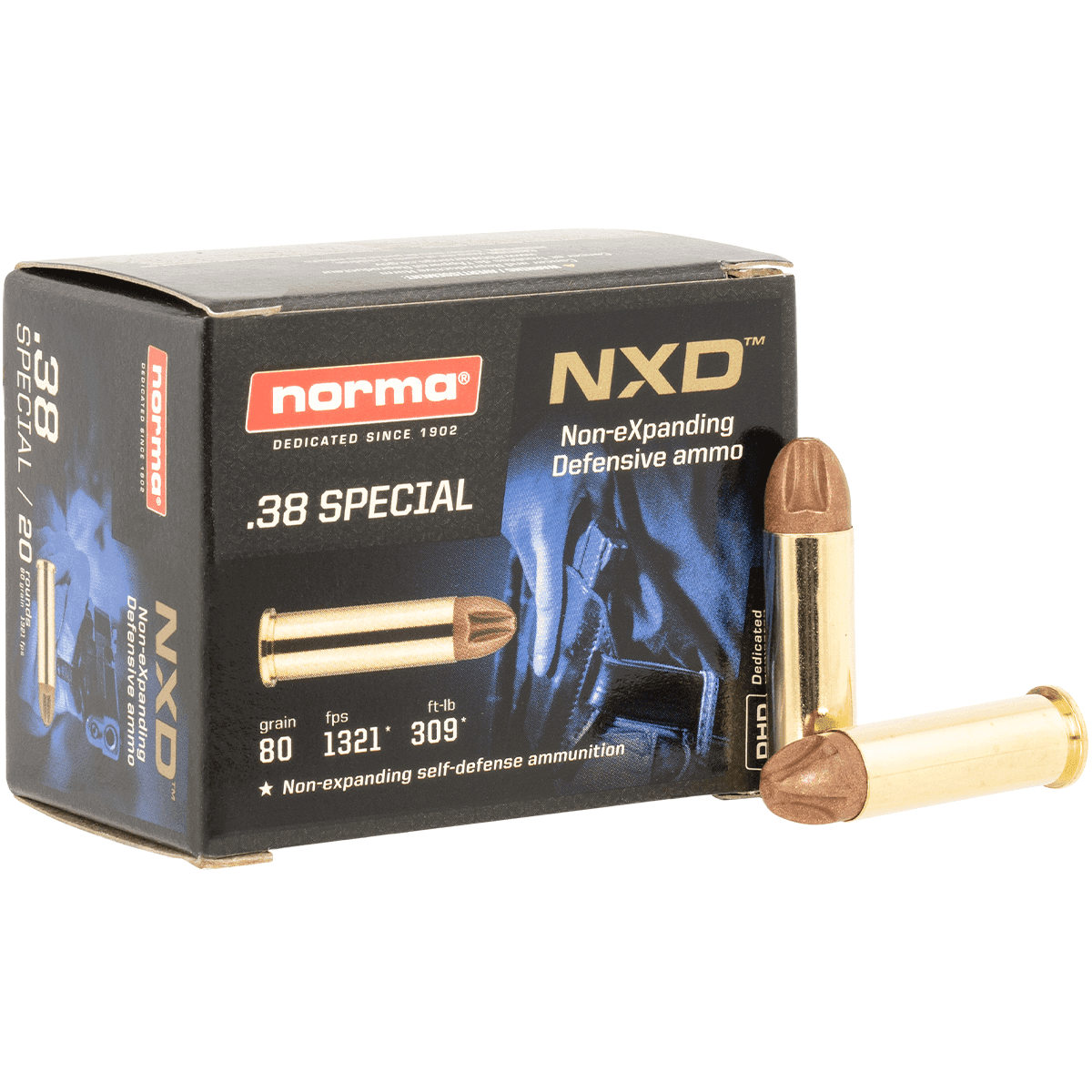 Norma Ammunition Self Defense NXD 38 Special 38 gr NXD 20 Per Box Norma Ammunition Self Defense NXD 38 Special 38 gr NXD 20 Per Box