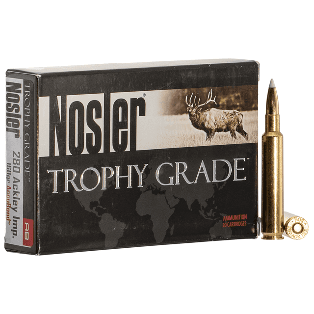 Nosler Trophy Grade 280 Ackley Improved 160 gr Nosler AccuBond 20 Per Box Nosler Trophy Grade 280 Ackley Improved 160 gr Nosler AccuBond 20 Per Box