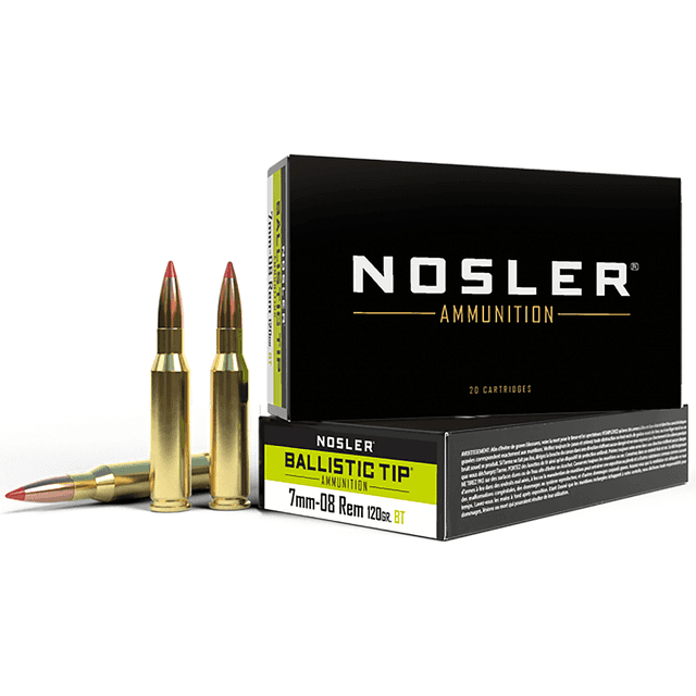 Nosler Ballistic Tip 7mm-08 Rem 120 gr Spitzer Ballistic Tip 20 Per Box Nosler Ballistic Tip 7mm-08 Rem 120 gr Spitzer Ballistic Tip 20 Per Box