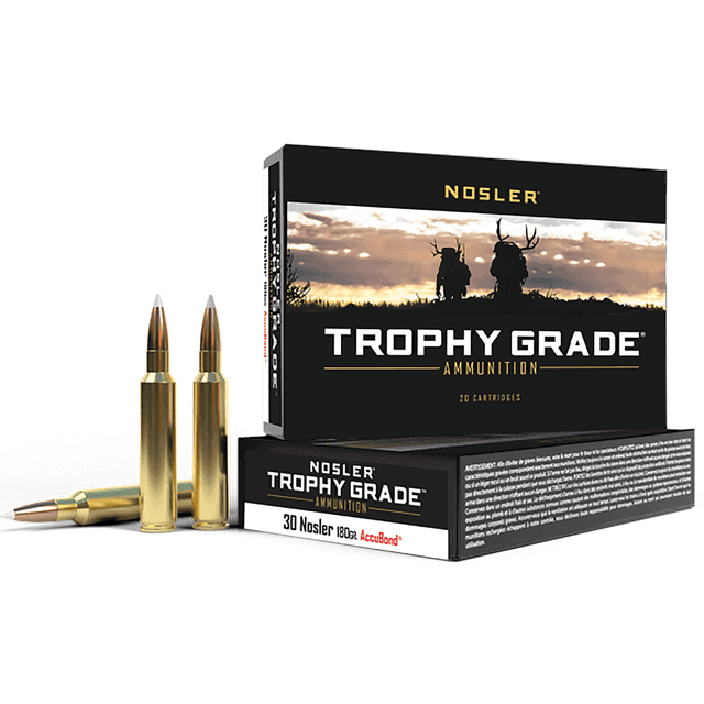 Nosler Trophy Grade 30 Nosler 180 gr Nosler AccuBond 20 Per Box Nosler Trophy Grade 30 Nosler 180 gr Nosler AccuBond 20 Per Box
