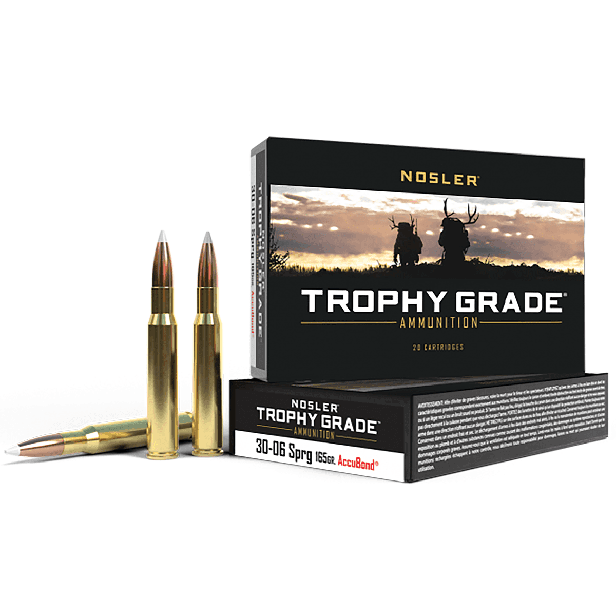 Nosler Trophy Grade 30-06 Springfield 165 gr Nosler AccuBond 20 Per Box Nosler Trophy Grade 30-06 Springfield 165 gr Nosler AccuBond 20 Per Box