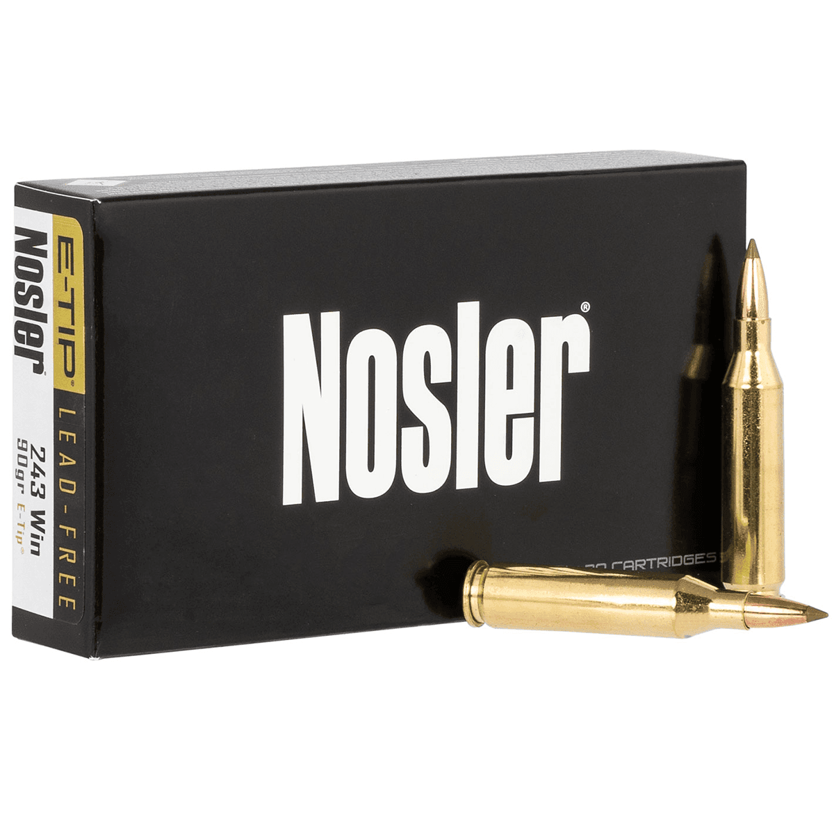 Nosler E-Tip Lead Free 243 Win 90 gr E Tip Lead Free 20 Per Box Nosler E-Tip Lead Free 243 Win 90 gr E Tip Lead Free 20 Per Box