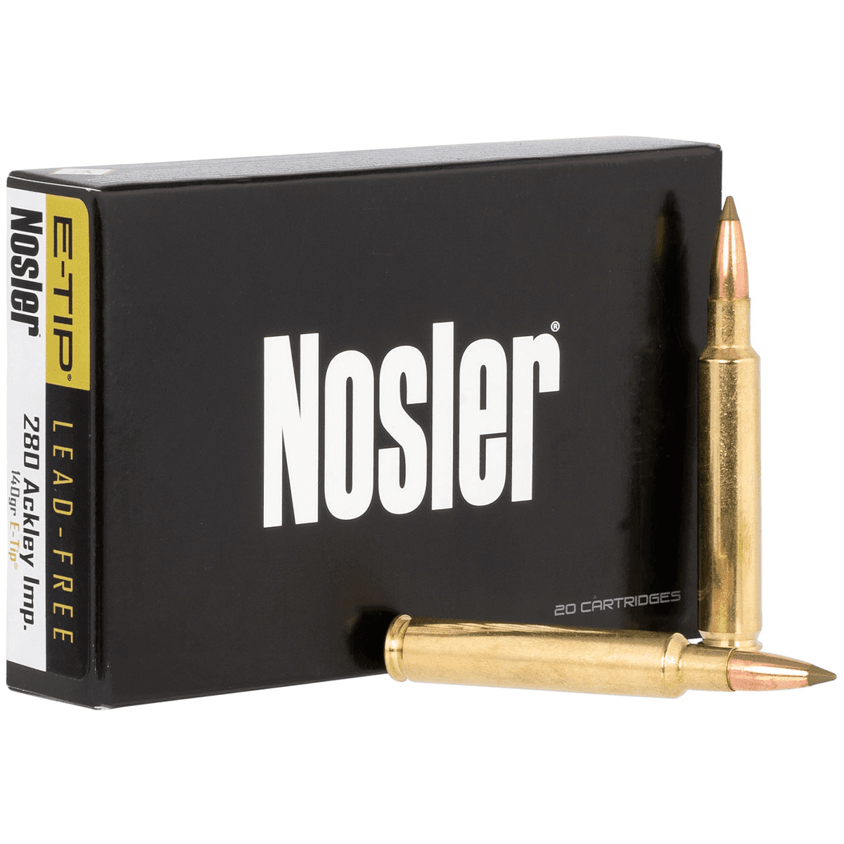 Nosler E-Tip 280 Ackley Improved 140 gr E Tip Lead Free 20 Per Box Nosler E-Tip 280 Ackley Improved 140 gr E Tip Lead Free 20 Per Box