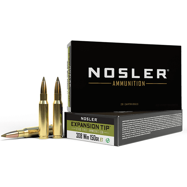 Nosler E-Tip 308 Win 150 gr E Tip Lead Free 20 Per Box Nosler E-Tip 308 Win 150 gr E Tip Lead Free 20 Per Box