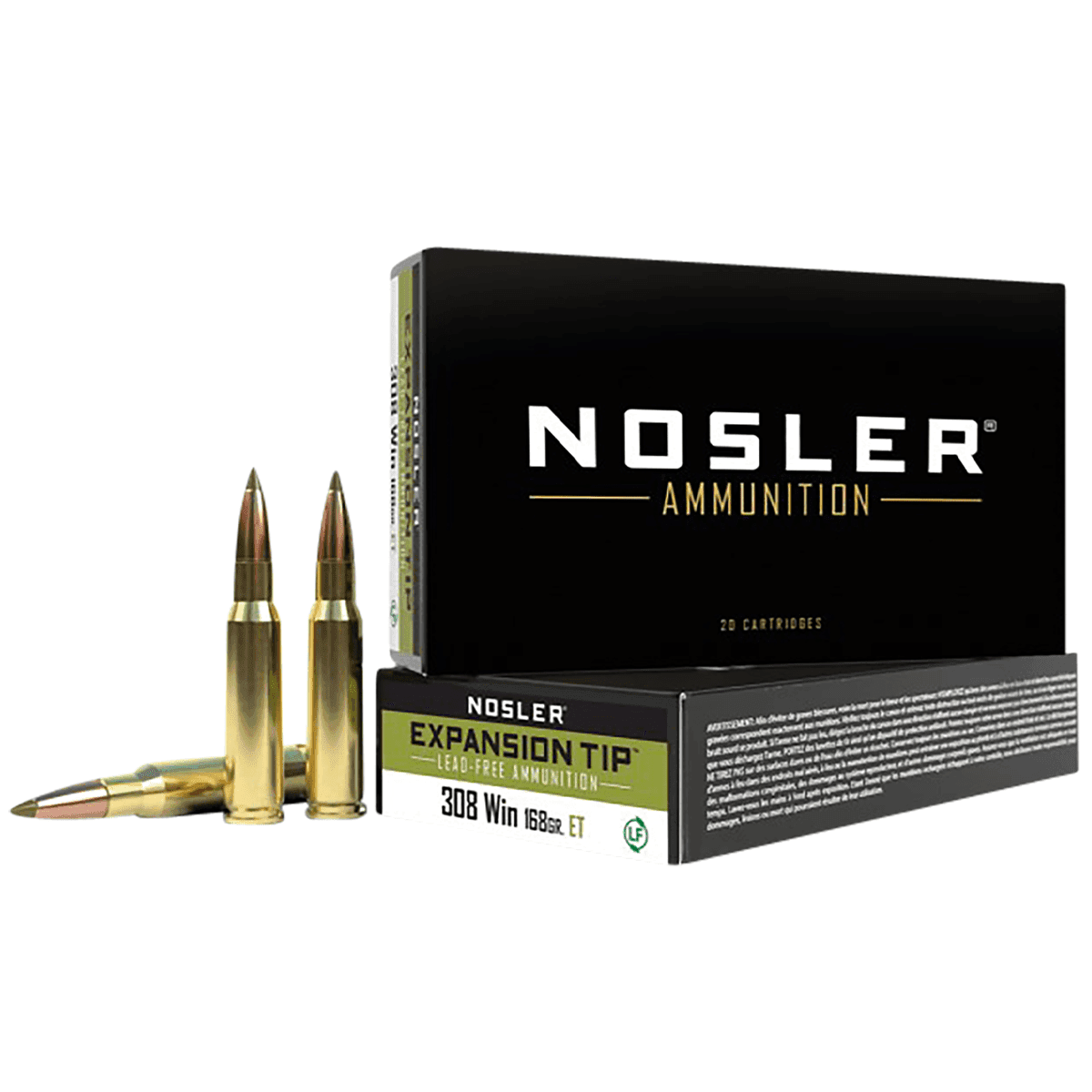 Nosler E-Tip 308 Win 168 gr E Tip Lead Free 20 Per Box Nosler E-Tip 308 Win 168 gr E Tip Lead Free 20 Per Box