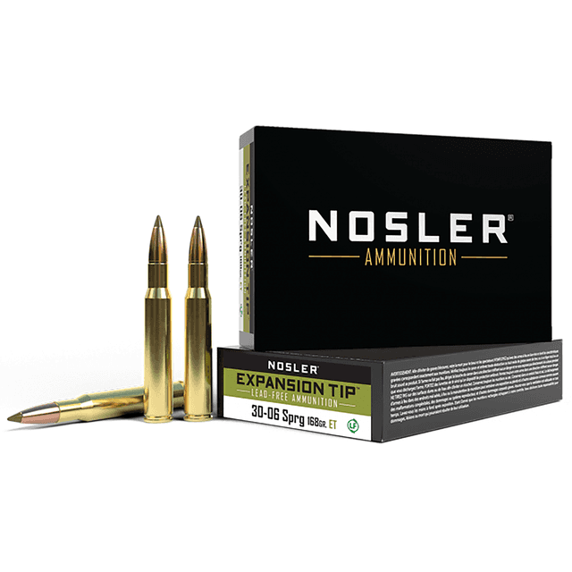 Nosler E-Tip 30-06 Springfield 168 gr E Tip Lead Free 20 Per Box Nosler E-Tip 30-06 Springfield 168 gr E Tip Lead Free 20 Per Box