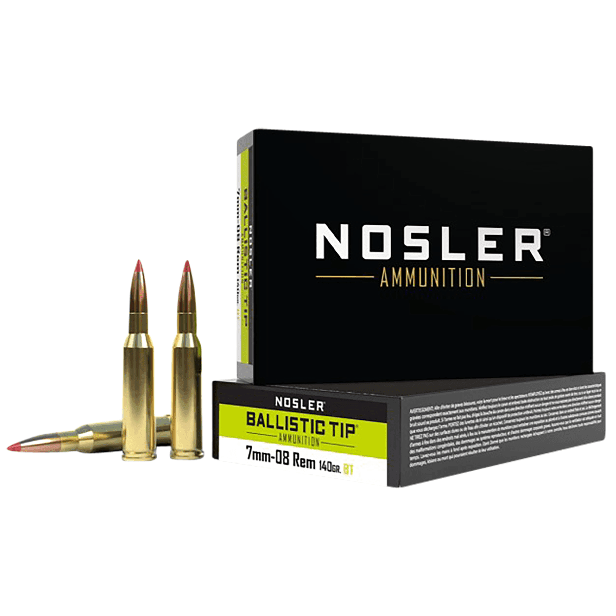 Nosler Ballistic Tip 7mm-08 Rem 140 gr Spitzer Ballistic Tip 20 Per Box Nosler Ballistic Tip 7mm-08 Rem 140 gr Spitzer Ballistic Tip 20 Per Box