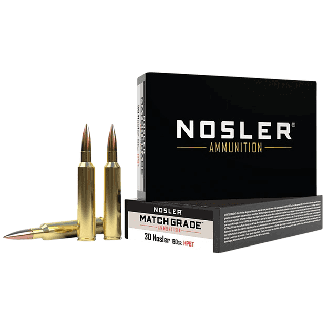 Nosler Match Grade 30 Nosler 190 gr Custom Competition Hollow Point Boat Tail 20 Per Box Nosler Match Grade 30 Nosler 190 gr Custom Competition Hollow Point Boat Tail 20 Per Box
